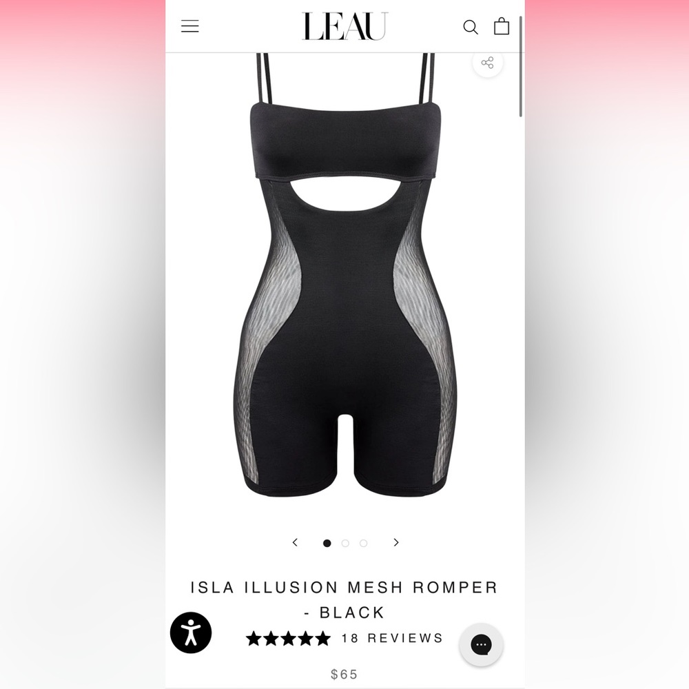 LEAU ISLA ILLUSION MESH ROMPER